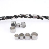 Edelstahl-Hülsen in 4 Größen, Länge: 5mm, mit Gravur-Option  (K/2-B1-2-3-