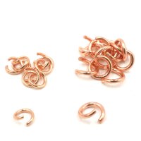10 Ösen, Edelstahl  roségold, Ösen offen, 2 Variationen,  4, 5 und 6mm (S1/C)