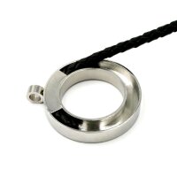 NEU  - Pferdehaaranhänger, Ringscheibe zum Einlegen von Pferdehaar Golden rosegold mattiert