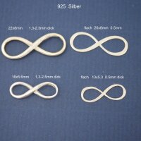 Infinity Schleife, Silber 925, in 4 Größen erhältlich