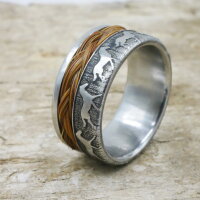 Edelstahl-Ring mit Nut und Brücke zum Einlegen von...