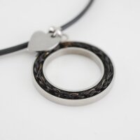 27mm Edelstahl-Anhänger Ring ohne Brücke, Anhänger für Pferdehaar, Holz
