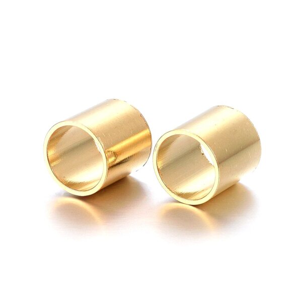 Edelstahl-Hülse golden, Di:7mm, Da:8mm, Länge:8mm, Gravuroption (K/3-C6)