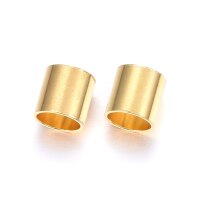 Edelstahl-Hülse golden, Di:7mm, Da:8mm, Länge:8mm, Gravuroption (K/3-C6)