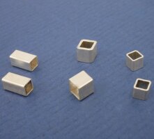 kleine eckigen Hülsen,Zwischenteile  3x4 und 4x4mm...