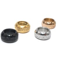 Strass-Großlochperle  6x10mm, innen: 4mm Edelstahl, Modulperle, Modulring (S1/A)