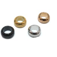 Strass-Großlochperle  6x10mm, innen: 4mm Edelstahl, Modulperle, Modulring (S1/A)