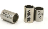 Edelstahl-Hülse, Di: 8mm, Da: 10mm  Länge: 12 und 15mm, Gravurfähig ( K/3-B2)