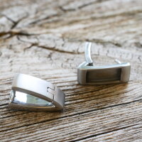 moderner Ohrschmuck,  Clip Creole für Pferdehaar zum Einlegen, Pferdehaarschmuck, Edelstahl
