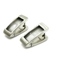 moderner Ohrschmuck,  Clip Creole für Pferdehaar zum Einlegen, Pferdehaarschmuck, Edelstahl