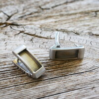 moderner Ohrschmuck,  Clip Creole für Pferdehaar zum Einlegen, Pferdehaarschmuck, Edelstahl