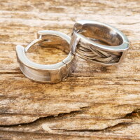 Ohrschmuck, Clip Creole für Pferdehaar zum Einlegen, Pferdehaarschmuck, Edelstahl- (K/1-C3)