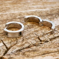 Ohrschmuck, Clip Creole für Pferdehaar zum Einlegen, Pferdehaarschmuck, Edelstahl- (K/1-C3)