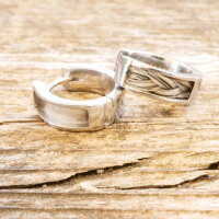 Ohrschmuck, Clip Creole für Pferdehaar zum Einlegen, Pferdehaarschmuck, Edelstahl- (K/1-C3)