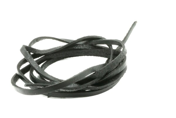 Leder 3 x1,5 mm Bänder, schwarz, Material, Lederband,