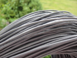 Lederschnur 2mm grau Material, Lederband, 2 Meter