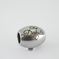 XL Edelstahl Perle Olivenform 11 x 12, innen: 8,6mm...