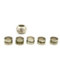 XXL Ring, Hülse Edelstahl - innen: 11mm, in 3 Farben, Gravuroption, (K/7-A6)