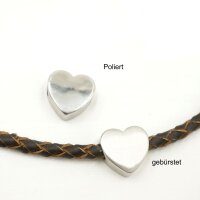 15 mm Herz Perle, innen: 4,7mm, Edelstahl,...