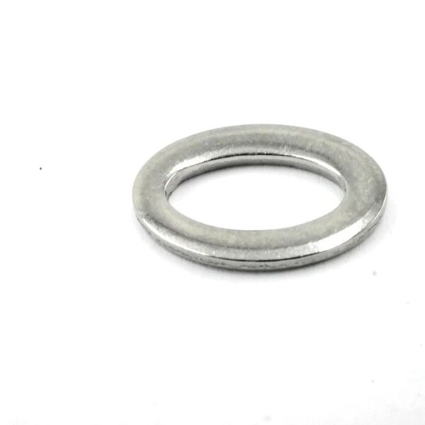 ovale  Scheibe Edelstahl Ring,  15x9x1,3mm (K/7-D5)