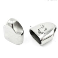 2 Stück ovale Endkappe, Edelstahl, innen: 11,5x6mm (K/5-B5)