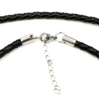 Edelstahl Set Karabiner mit Endkappe 1,3 bis 7mm, mit Verlängerung (K8/D