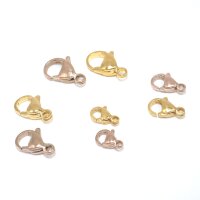Karabiner Edelstahl gold & rose ,verschiedene Größen  9mm-15mm ( K5/C5-8)