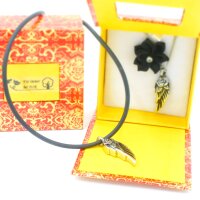 Titan-Flügel als Asche-Anhänger mit Gravur, Mini-Urne und Andenken-Schmuck K37/A2