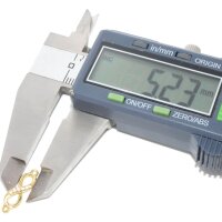 Zierliche Infinity Schleife,golden, mit Zirkonia, Messing zum Annähen oder als Verbinder(S1/D)