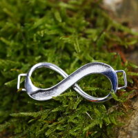 Armband Unendlichkeitsschleife, einzeln oder als Set  mit Ösen, Leder & Verschluss, Pferdehaar