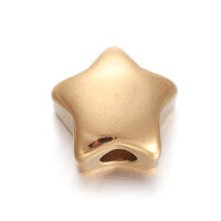 Edelstahl Stern Großlochperle, Modulperle, innen: 3mm (K21/D6)