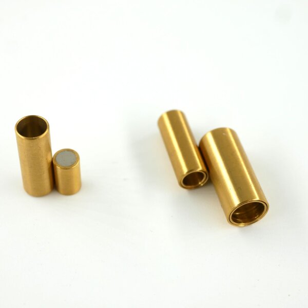Magnetverschluss gerade Hülse, Innen: 4 mm, Edelstahl (K9-B4)