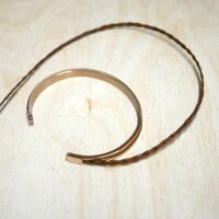 schmaler ES Armreif mit Hinterschneidung, für Pferdehaar in 3 Farben (K14/C6+7+8)