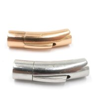 Schnappverschluß, Innen: 6mm, in rosé, Natur, golden, schwarz, Edelstahl mit Gravuroption (K/33-D5-8