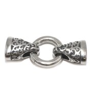 Set - Ringverschluss mit 2 Endkappen, Edelstahl,...
