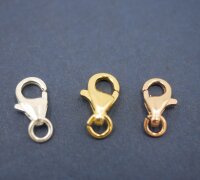 Karabiner 925, 8x6mm, Silber, Golden, Rosé, Sterling Silber, Verschluss (S10/9)