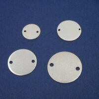 925 Silber, Gravurplatte, Plättchen, Tag, 4 Größen, 8,10,12,14 mm, Gravuroption (10/3)