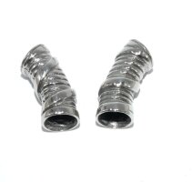 XLgeschlossene  Endkappe Edelstahl für 8mm Kordel, Bolotie, Hutschnur, (K21/B5)