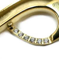 funkelnde Infinity Schleife mit Zirkonia, Anhänger Edelstahl, für das Einlegen von Pferdehaarschm