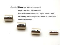 Rohr, 925 Silber, Hülse, Innen: 4mm, außen 5mm, Länge10mm, Wandstärke 0,5mm