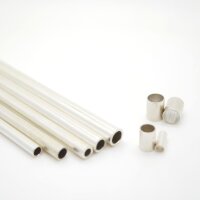 quadratisches Rohr, 925 Silber, eckige Hülse, Innen:...