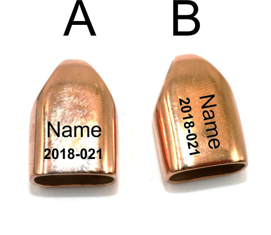 goldene ovale Endkappe, Edelstahl, innen: 9,4x5 mm  (K21/B7)