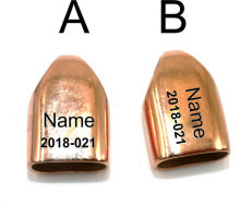 goldene ovale Endkappe, Edelstahl, innen: 9,4x5 mm  (K21/B7)