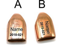 Set - Ringverschluss inkl. Endkappen, Edelstahl, golden, elegant, runder Verschluss