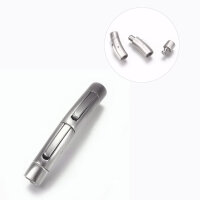 2 stufiger Schnappverschluß, Drückverschluss  Innen: 5mm, Edelstahl Verlängerung