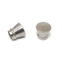 solide Endkappe, Kegel  Edelstahl,  Innen: 6mm, geschlossener Boden  (K/21-A8)-