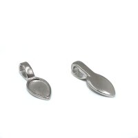 Anhängerschlaufe, oval,schlicht, Edelstahl, 1...