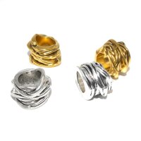 XL Großlochperle, Metall, Wickeldesign , innen:8mm,...