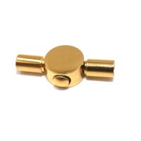 TITAN eleganter Schnappverschluß, Drückverschluss mit Endkappe , Innen: 3mm (K34/5)