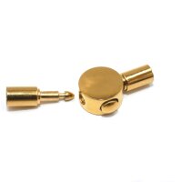 TITAN eleganter Schnappverschluß, Drückverschluss mit Endkappe , Innen: 3mm (K34/5)